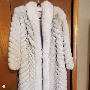 Natural White Fox Fur Coat